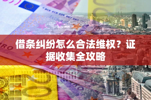 北京借条纠纷怎么合法维权?证据收集全攻略 北京借条纠纷怎么合法维权?证据收集全攻略